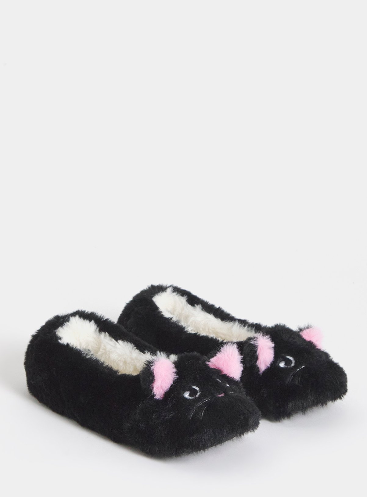 SIMPLY BE Fluffy Cat Ballerina Slipper Wide Fit L - Image 2 thumbnail
